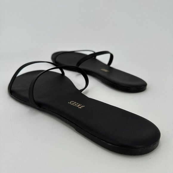TKEES Women's Gemma Double Strap Sandals in Sable (Black) Slide-On sz 11 EU 42 - Picture 5 of 14
